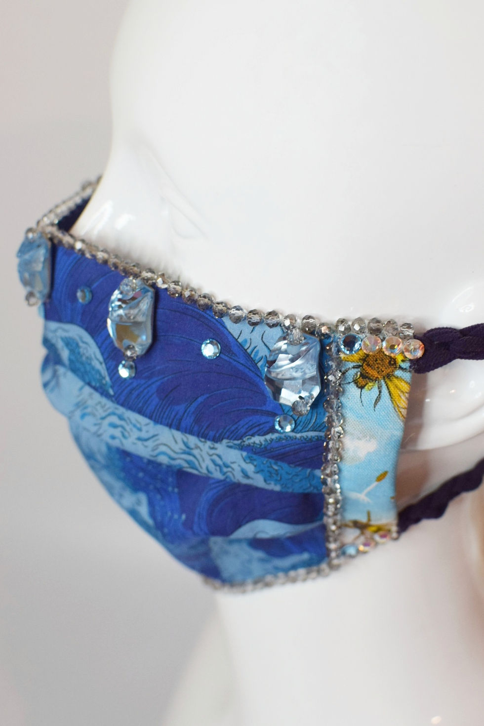 Thumbnail: Japanese waves and Swarovski icebergs glam facemask 