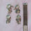 Thumbnail: Cascading minty iridescent statement earrings 