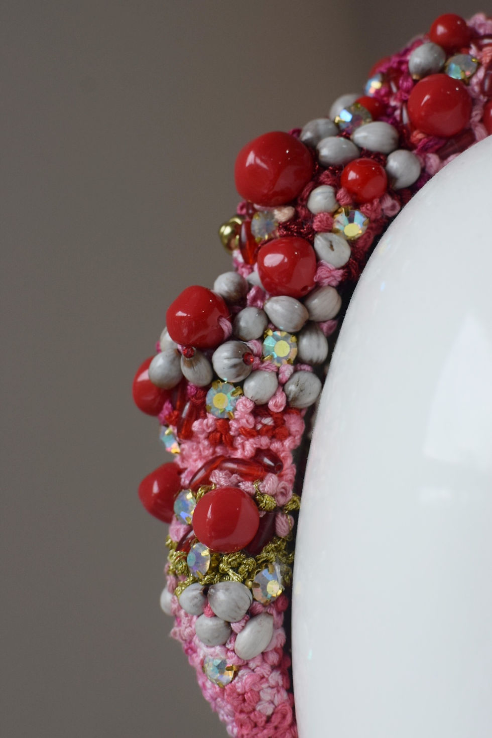 Thumbnail: Red embroidered statement headband