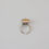Thumbnail: Clear with petrol rainbow vintage square crystal cocktail ring