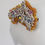 Thumbnail: Sparkly Swarovski crystals and raw amber dolphin hairclip/brooch 