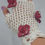 Thumbnail: Cotton hand crochet fingerless gloves with pink roses