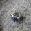 Thumbnail: Purple beaded flower glam scarf ring