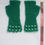Thumbnail: Green and pearls crochet fingerless gloves 