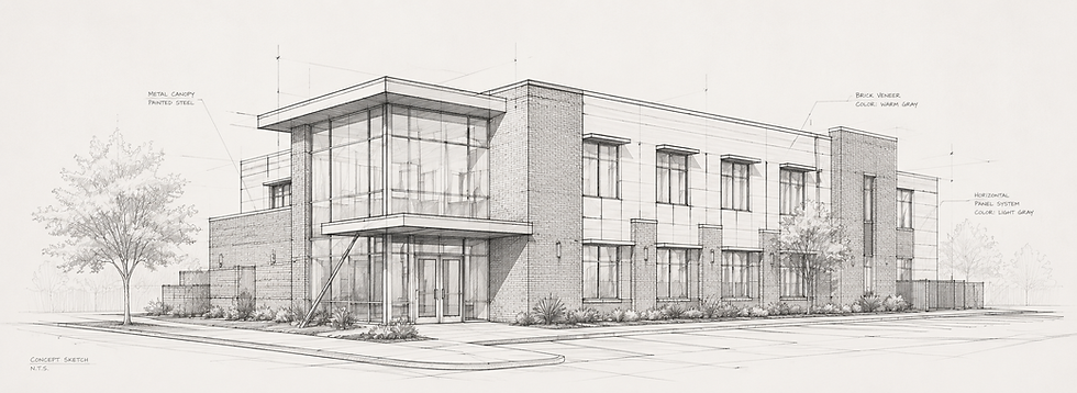 Architectural concept sketch