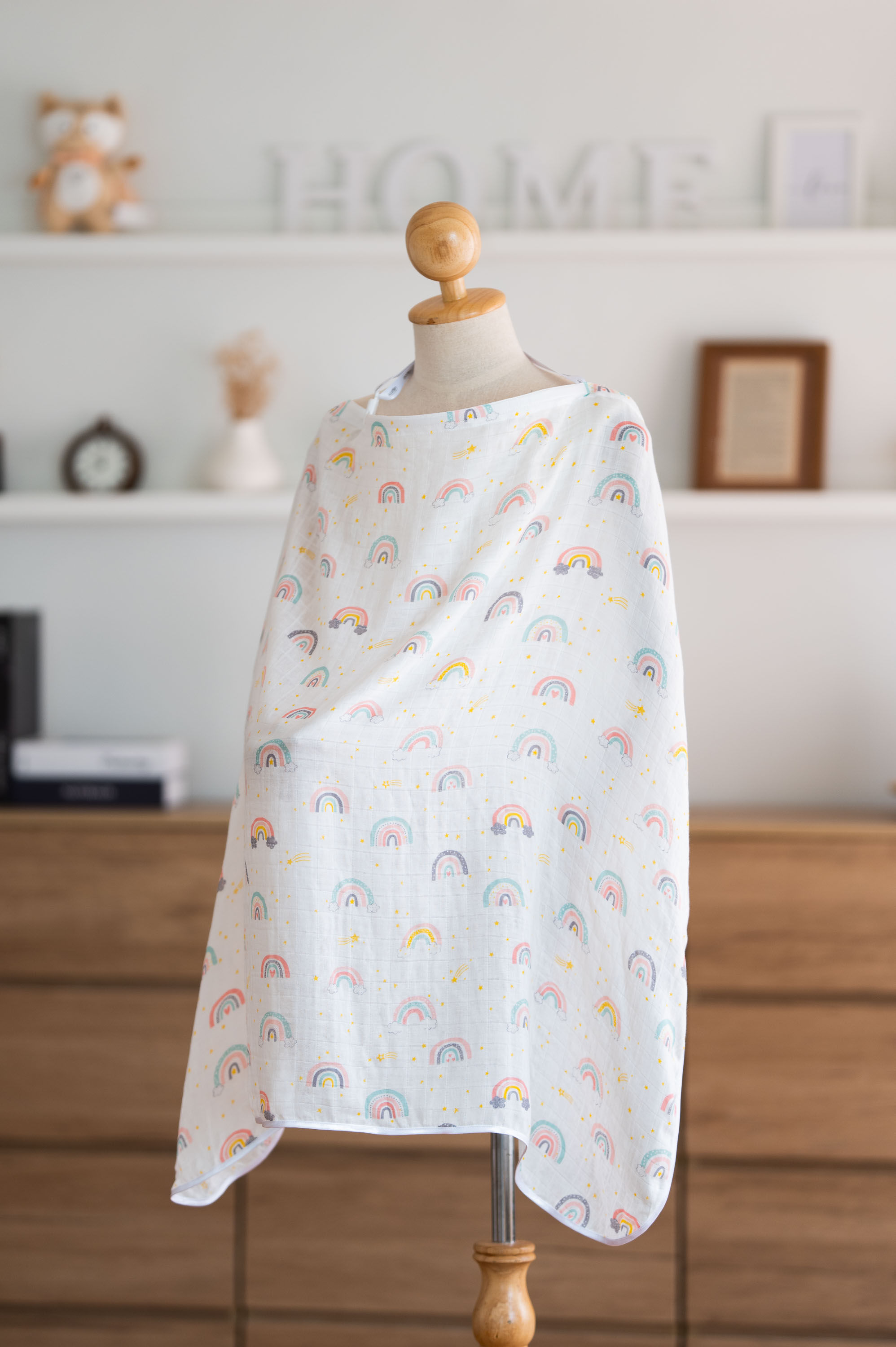 ผ้าคลุมให้นมมัสลินใยไผ่ - Rainbow