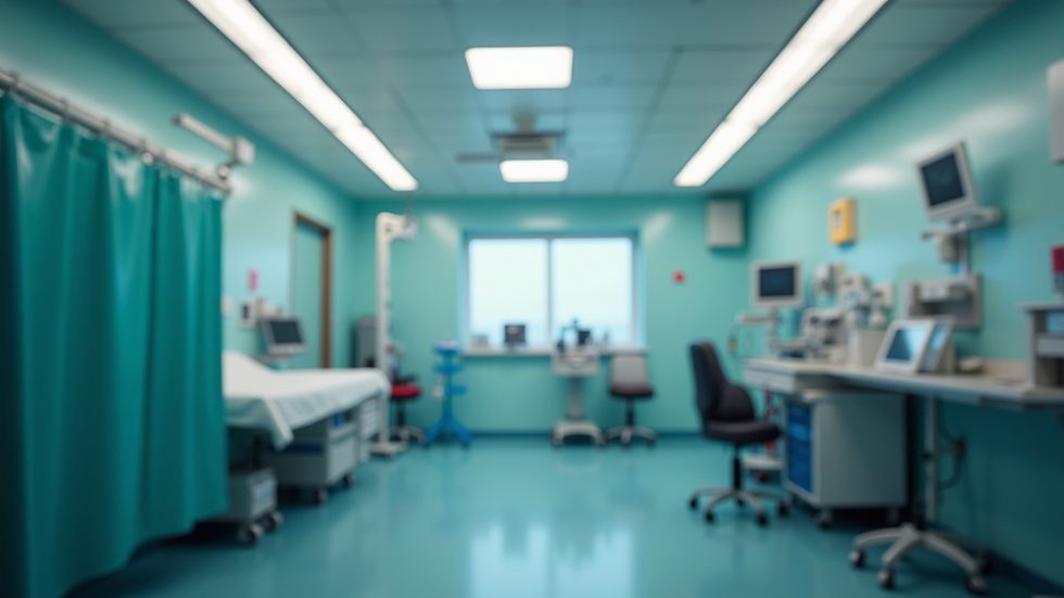 Close-up view of medical equipment in an emergency room