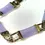 Thumbnail: 14k Yellow Gold Lavender Jade Jadeite Bracelet Vintage Link Style