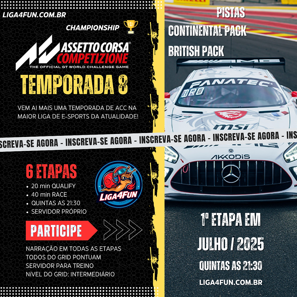 Inscrições abertas para Assetto Corsa Competizione
