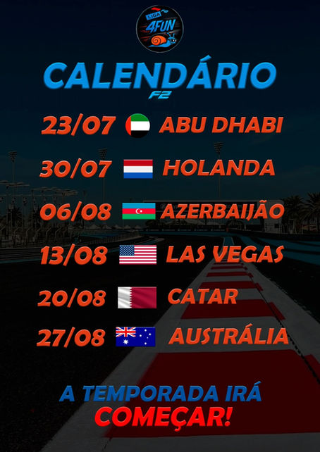 ✅ CONFIRMADOS: CALENDÁRIOS DA T4 FÓRMULA 2 🎮 F1 24 E T17 ALPHA 🎮 F1 25!