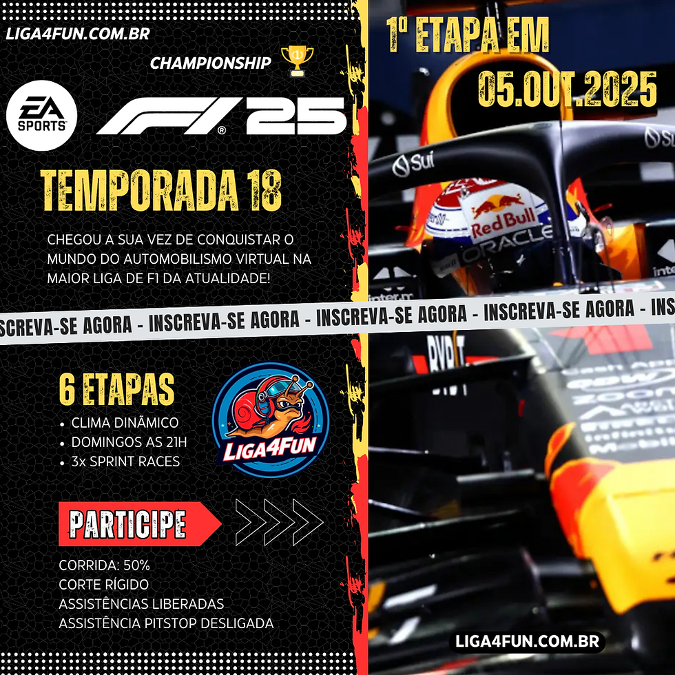 Inscrição | F1 25 Alpha | T18
