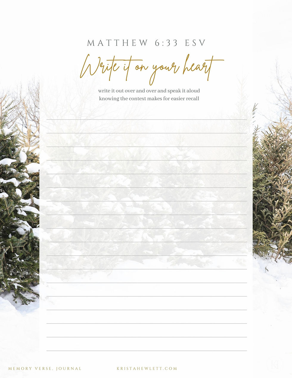 Thumbnail: Matthew 6:33 Free Printable Worksheets for January 3-9 Memory Verse (3 designs)