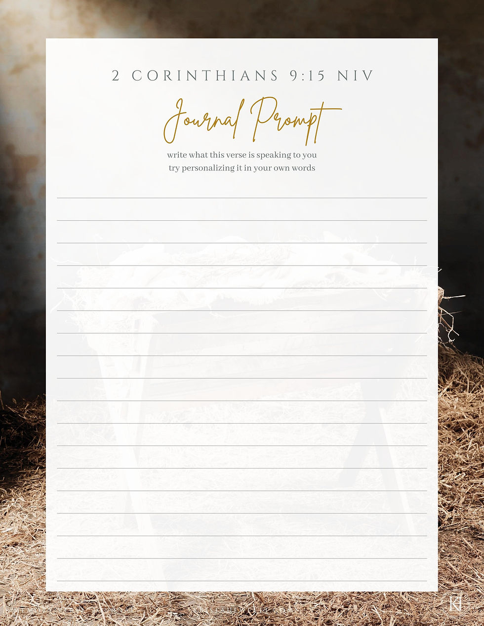 Thumbnail: 2 Corinthians 9v15 Free Printable December 6-12 Memory Verse (3 Designs)