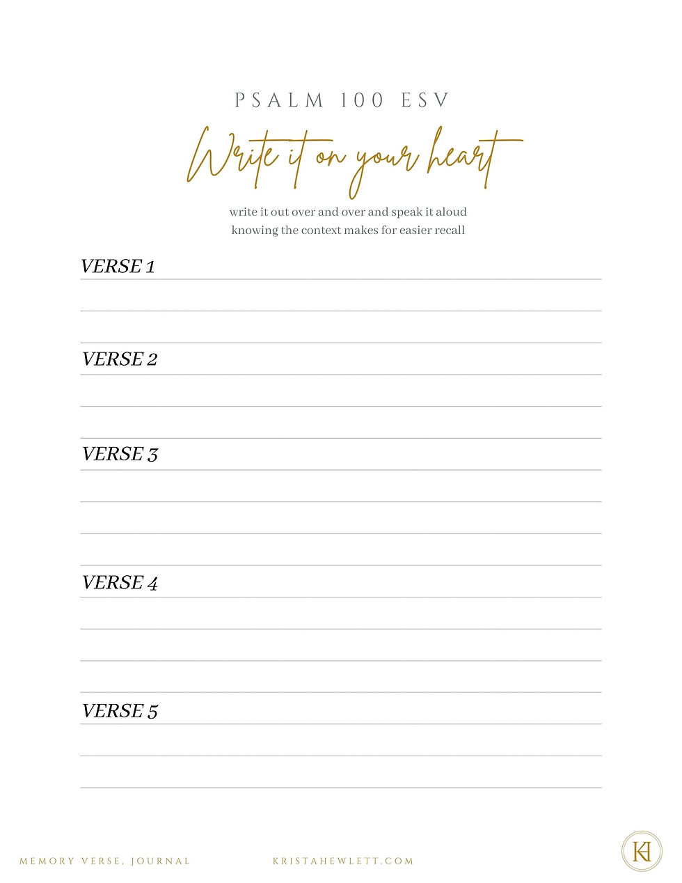 Thumbnail: Psalm 100:1 Free Printable Worksheets November 1-7 Memory Verse (3 Designs)