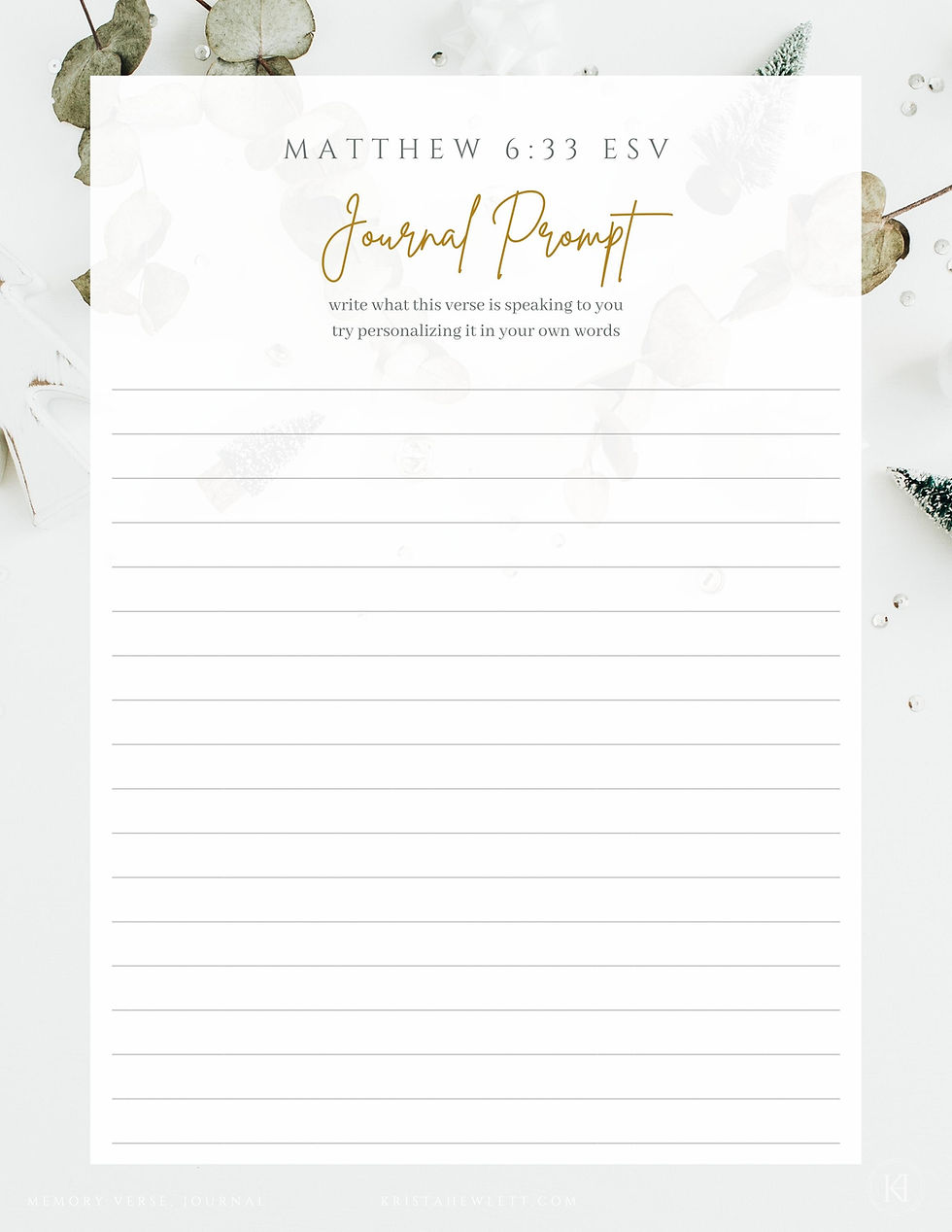 Thumbnail: Matthew 6:33 Free Printable Worksheets for January 3-9 Memory Verse (3 designs)