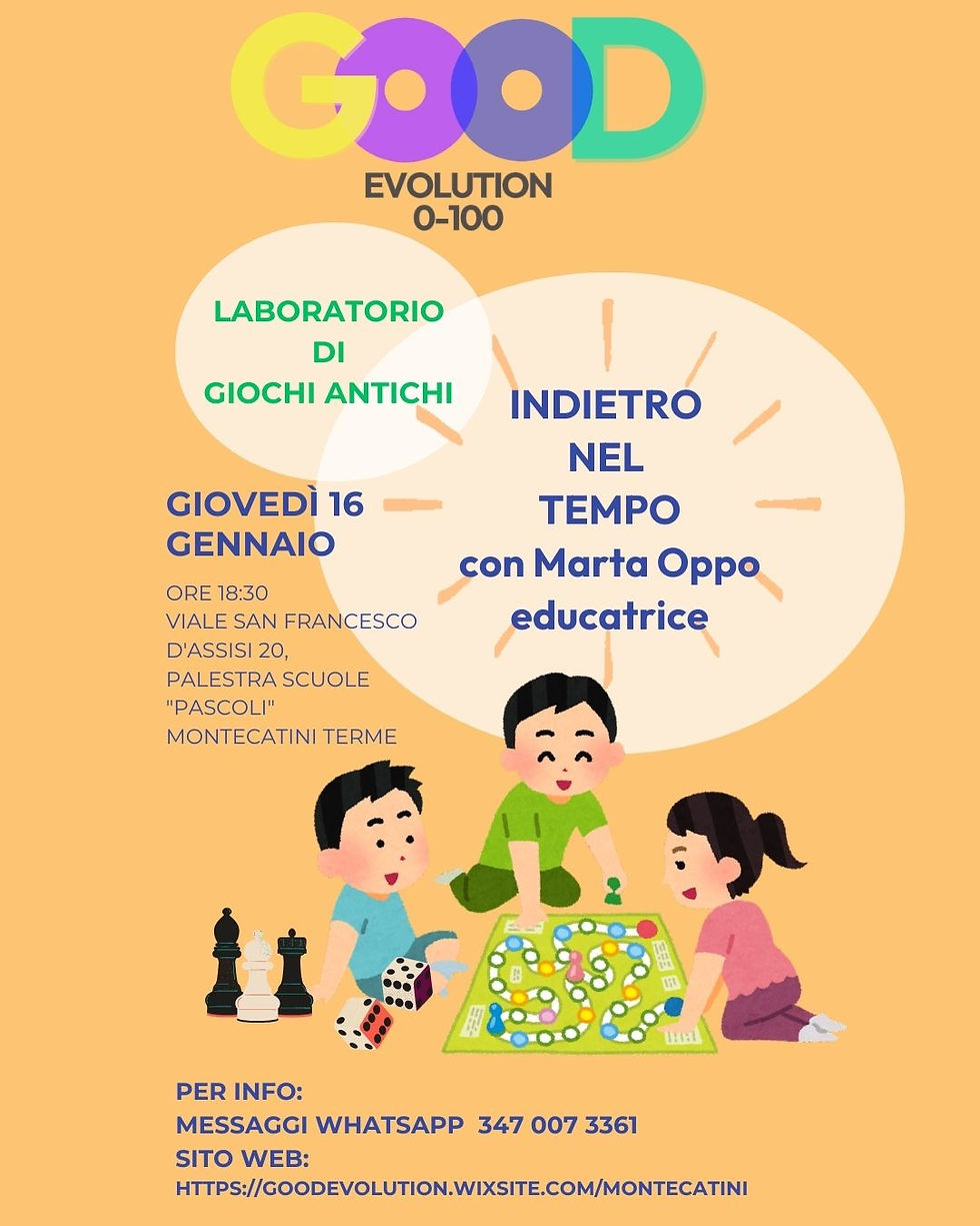 volantino montecatini terme Marta Oppo laboratorio giochi antichi bambini che giocano