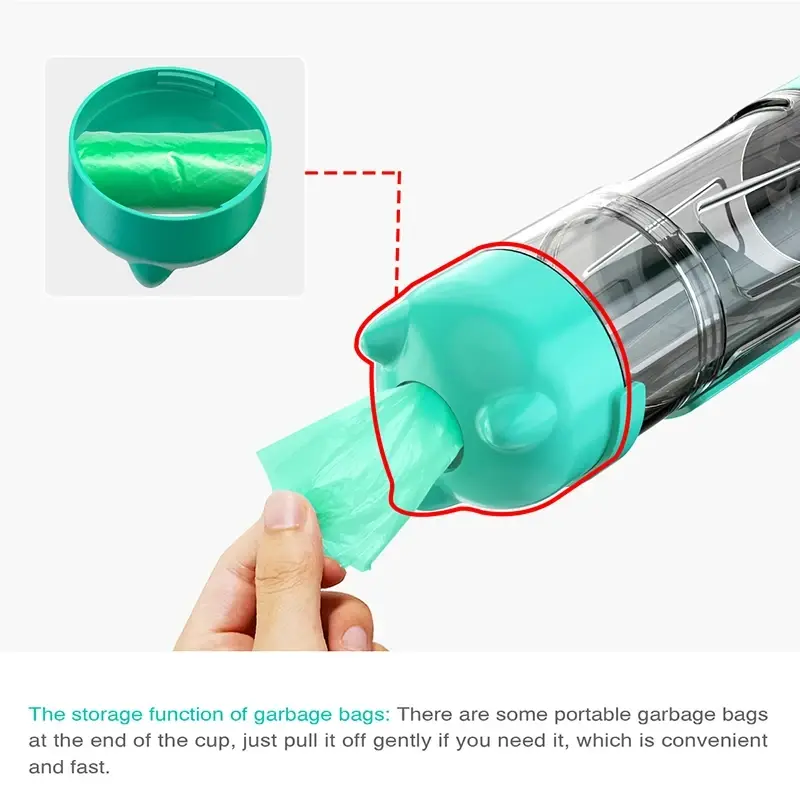 Thumbnail: Pawsome Travel Flask–3-in-1 Portable Dog Water Bottle & Food Feeder 300ml/500ml