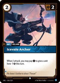 Icevale Archer 065/219 Common Unleashed Riftbound Near Mint