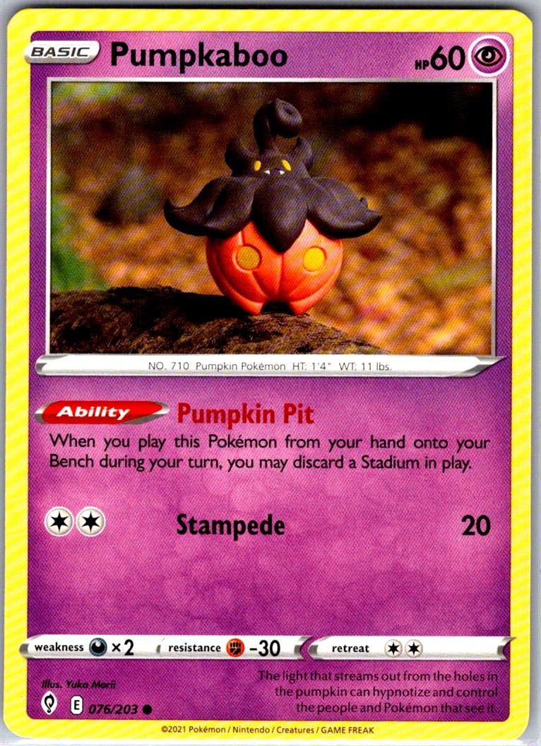 Pumpkaboo 076/203 Promo Trick or Trade BOOster Pokemon Near Mint
