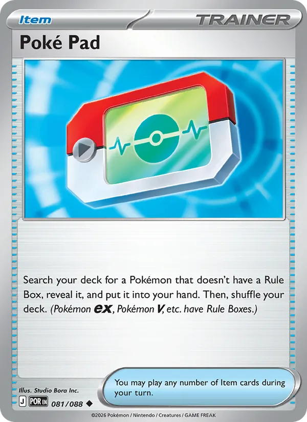 Poke Pad 081/088 Uncommon Perfect Order Pokemon Near Mint