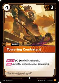 Towering Combatant 099/219 Common Unleashed Riftbound Near Mint