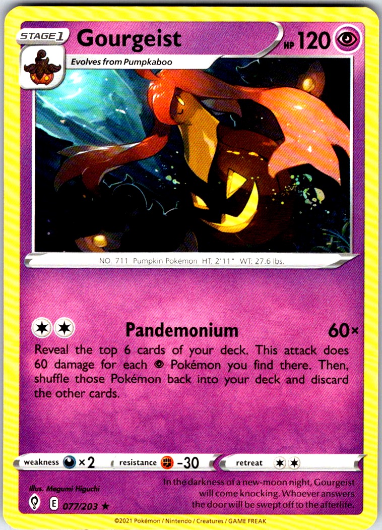 Gourgeist 077/203 Holo Promo Trick or Trade BOOster Pokemon Near Mint