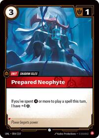 Prepared Neophyte 004/219 Common Unleashed Riftbound Near Mint