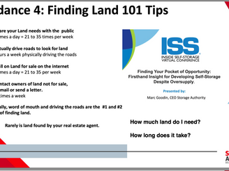 100 - 3 - 1 the secret to finding land for your next self storage!