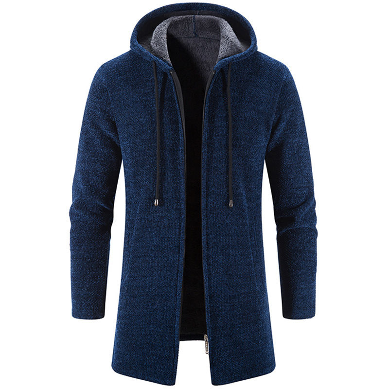 Thumbnail: Autumn and Winter Cashmere Men's Cardigan Chenille Outer Sweater Coat