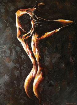 "Силуэт женщины" 60х80