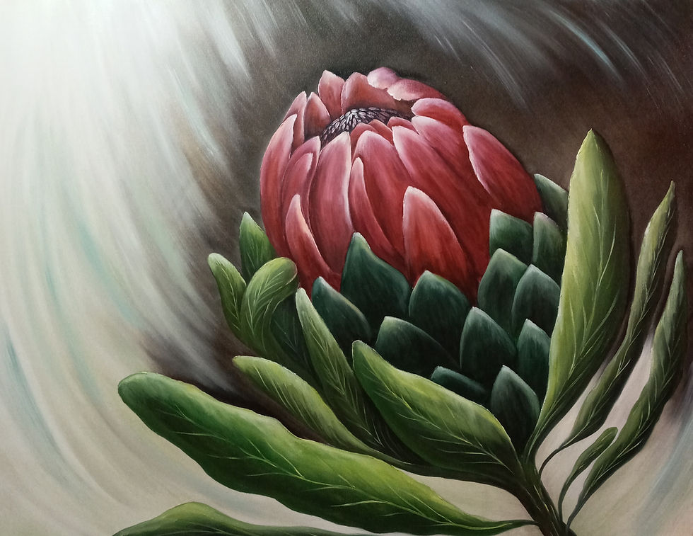 Thumbnail: "Protea" 70x90cm, is available