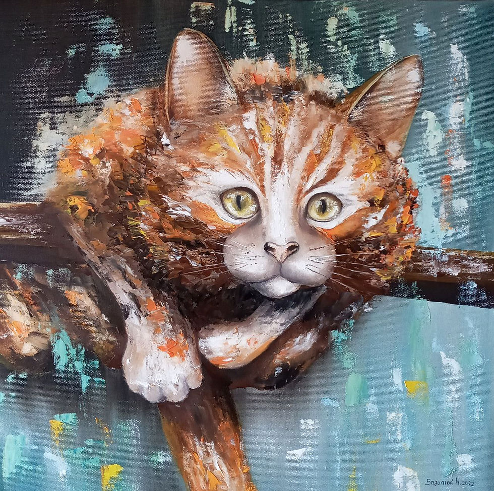 "My beloved Vaska"🐈❤️ 50*50 cm( 20in * 20in), is available