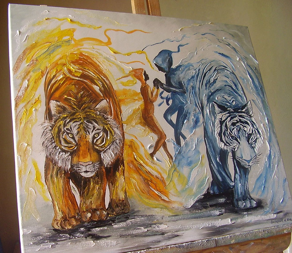 Thumbnail: "Fire and ice"  Canvas 50х60cm (20in*24in), oil,380EUR, sold, on order