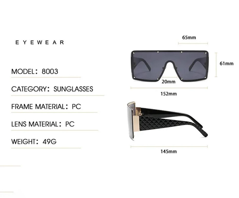 Miniatura: Gafas de Sol Fashion Negras