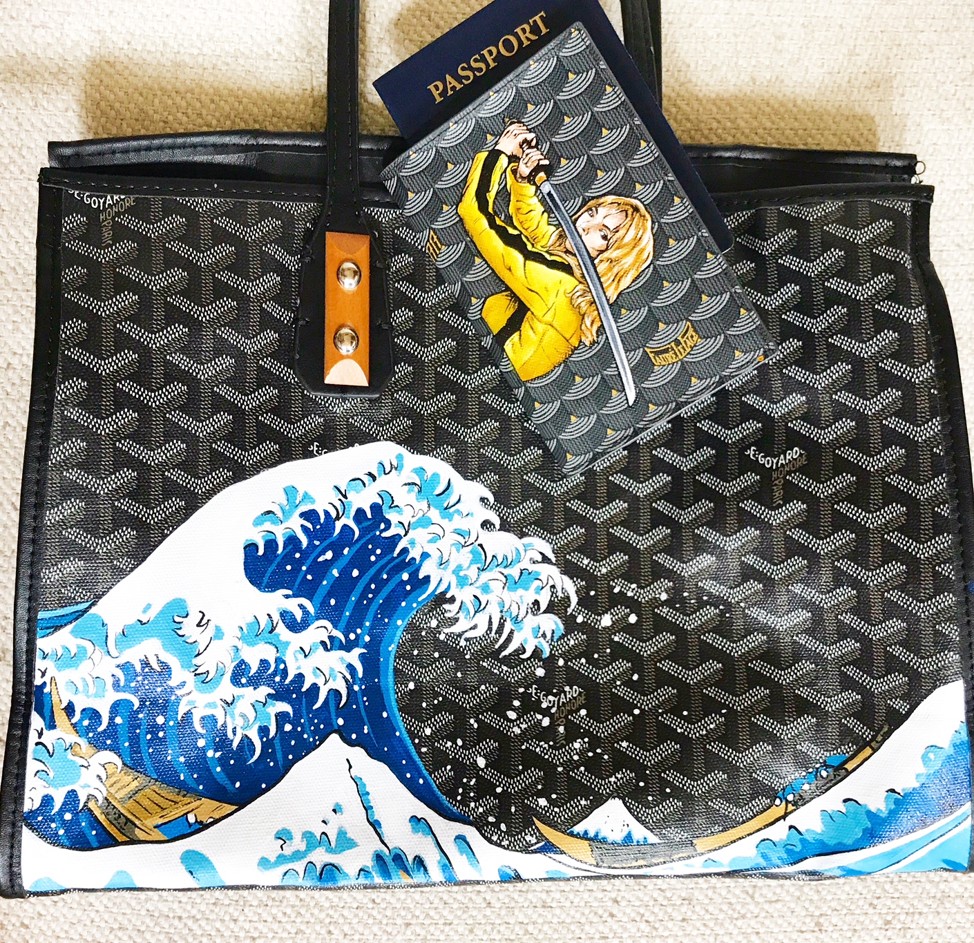 custom painted handbags