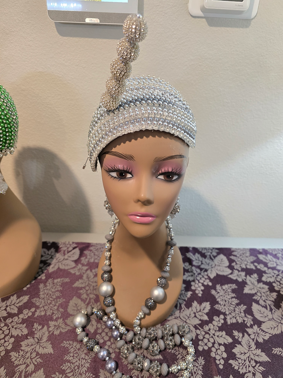 Thumbnail: 20260120-02 FASCINATOR  - SILVER PEARL AND CLEAR RHINESTONE 