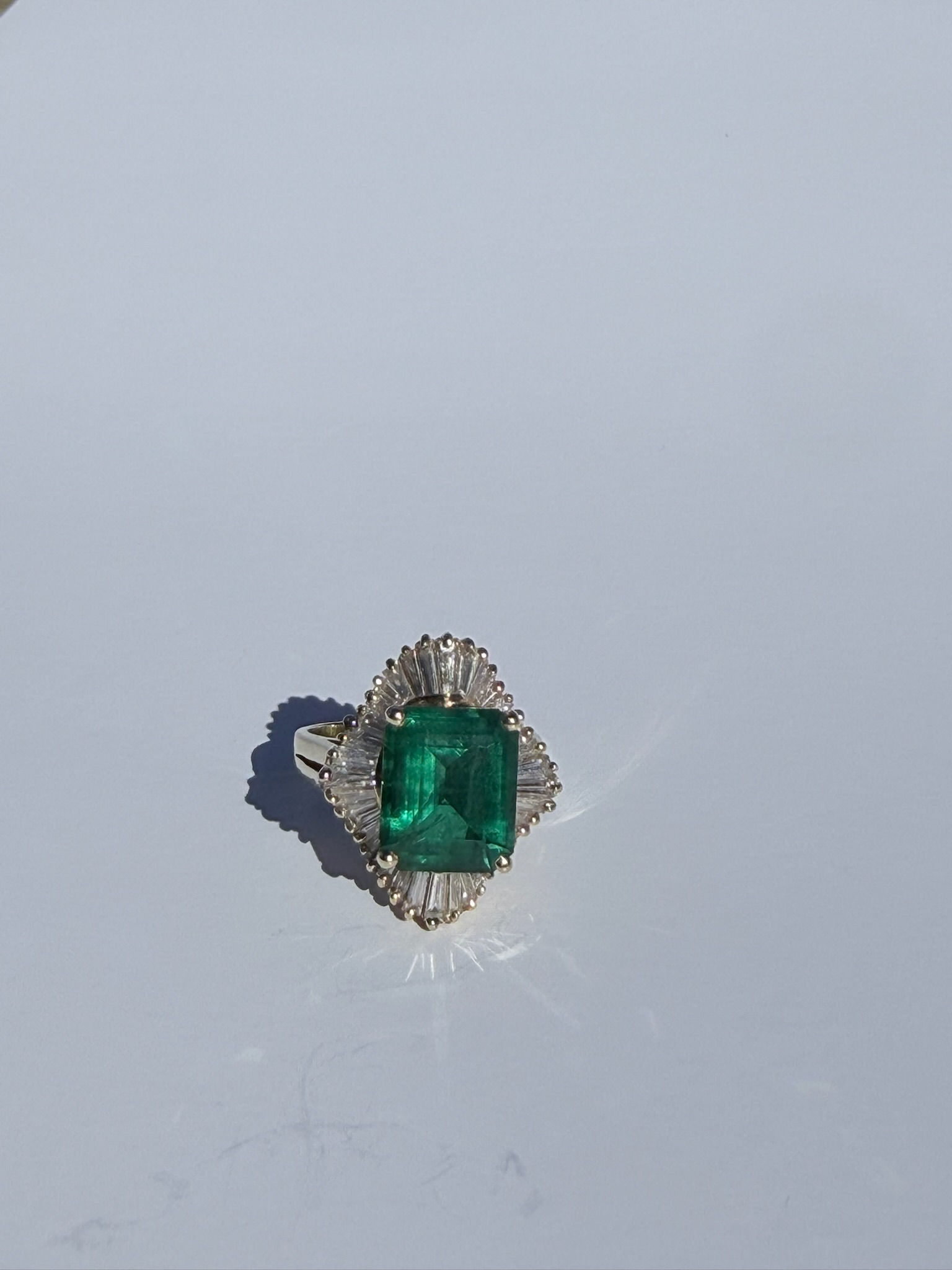 Emerald with Diamonds