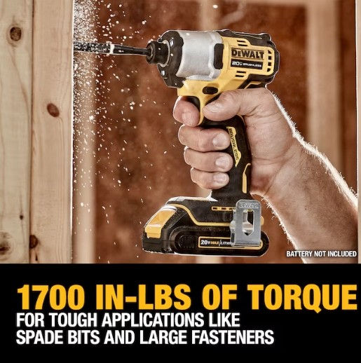 Thumbnail: (DCK227D2) DeWalt 2-Tool 20V 1/4" Impact Driver, 1/2" Drill, 2 Ah Batteries