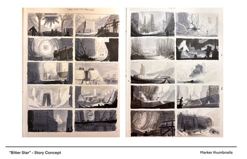 "Wormwood" - Marker Sketches