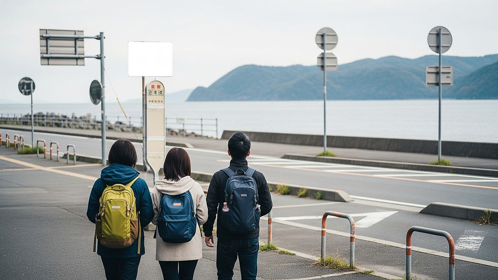 小樽の海沿いエリアへ向かう観光客