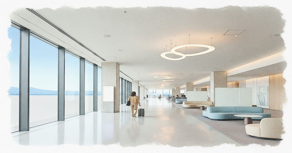 新千歳空港温泉と映画館など3時間以上のトランジットで楽しめる施設のイメージ