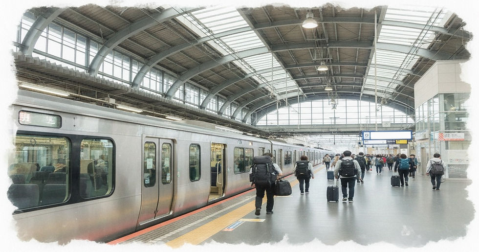 Ticket gate area near New Chitose Airport Station
