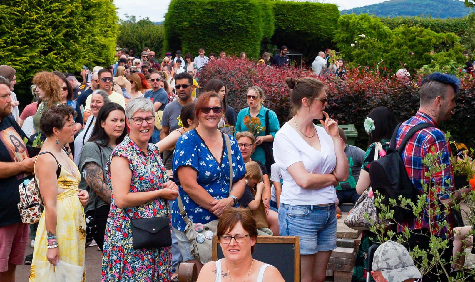 Visitors browsing rare indoor plants at Plantstock 2025 in the Malvern Hills.