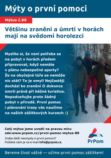 Mýtus 89 — Většinu zranění a úmrtí v horách mají na svědomí horolezci