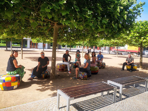 Sitting under plane trees, 2020, Dolní Břežany