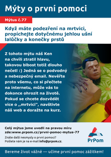 Mýtus 77 — Když máte podezření na mrtvici, propíchejte dotyčnému jehlou ušní lalůčky a konečky prstů