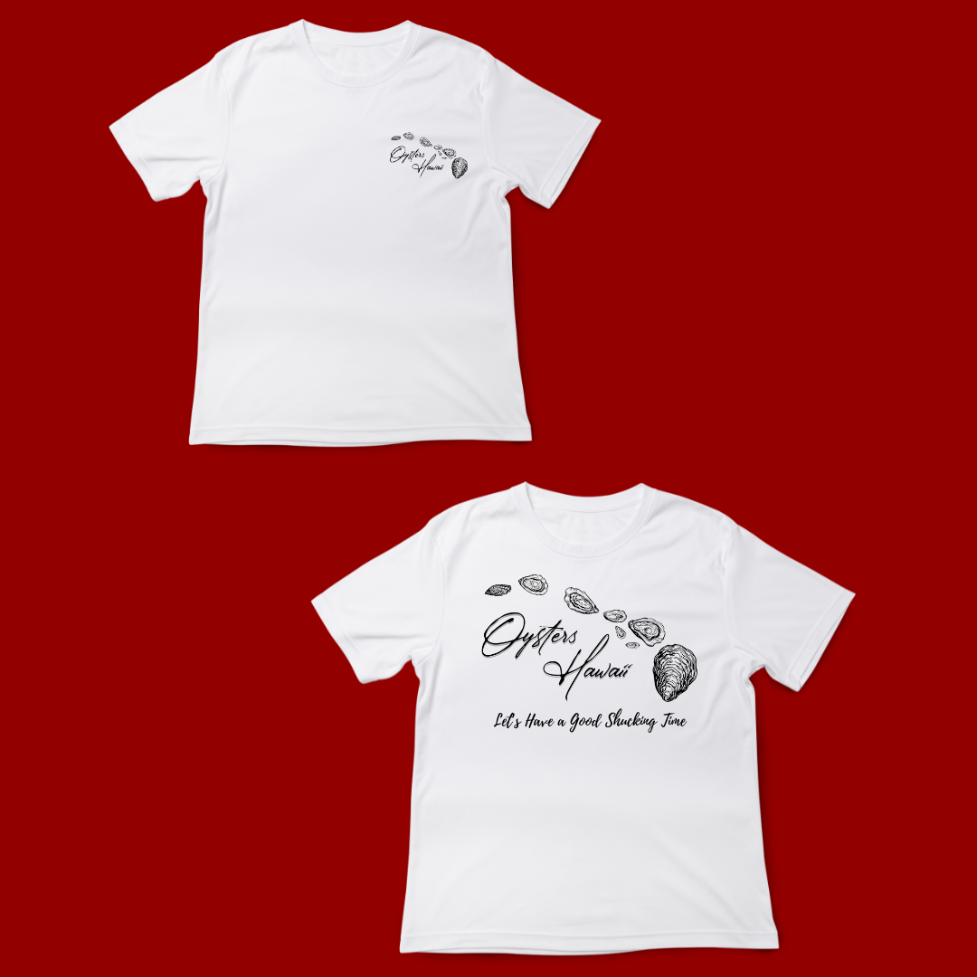 Oysters Hawai'i White Tee