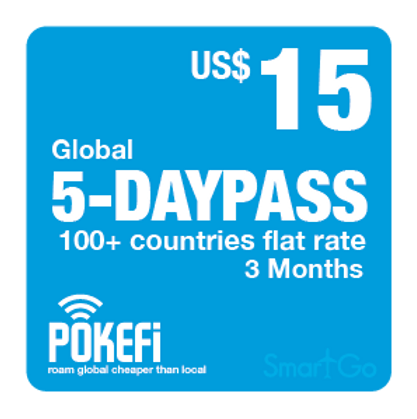 5 Day Passes Global 100 Pokefi