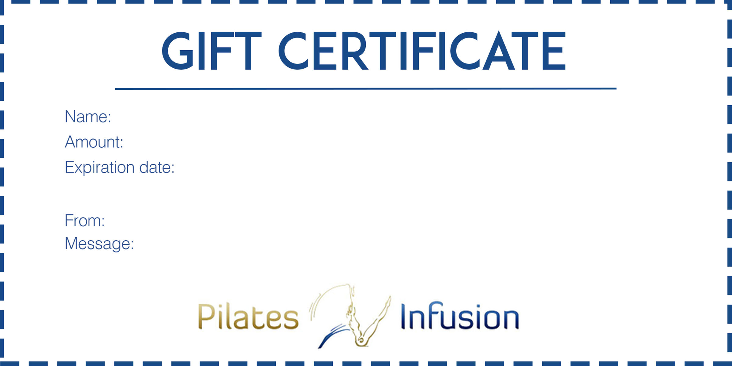 Pilates Infusion Gift Certificate
