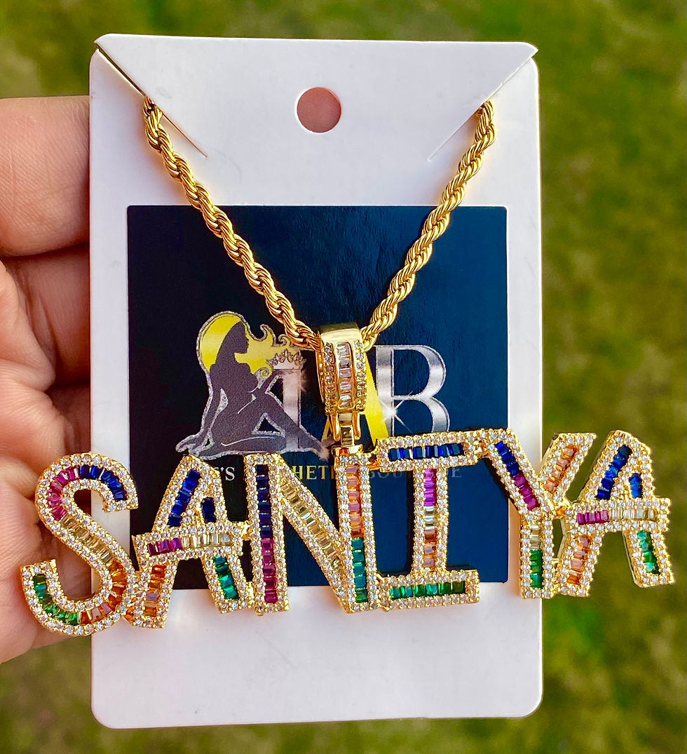 Thumbnail: Custom Multi Color Block Necklace 